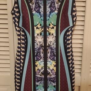 Clover Canyon Neoprene Digital Print Sheath Bodycon DressWomen's Size Medium